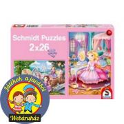  Schmidt Spiele Tündérhercegnők - Fairytale Princesses (56126) / Märchenhafte Prinzessinnen, 2x26 pcs